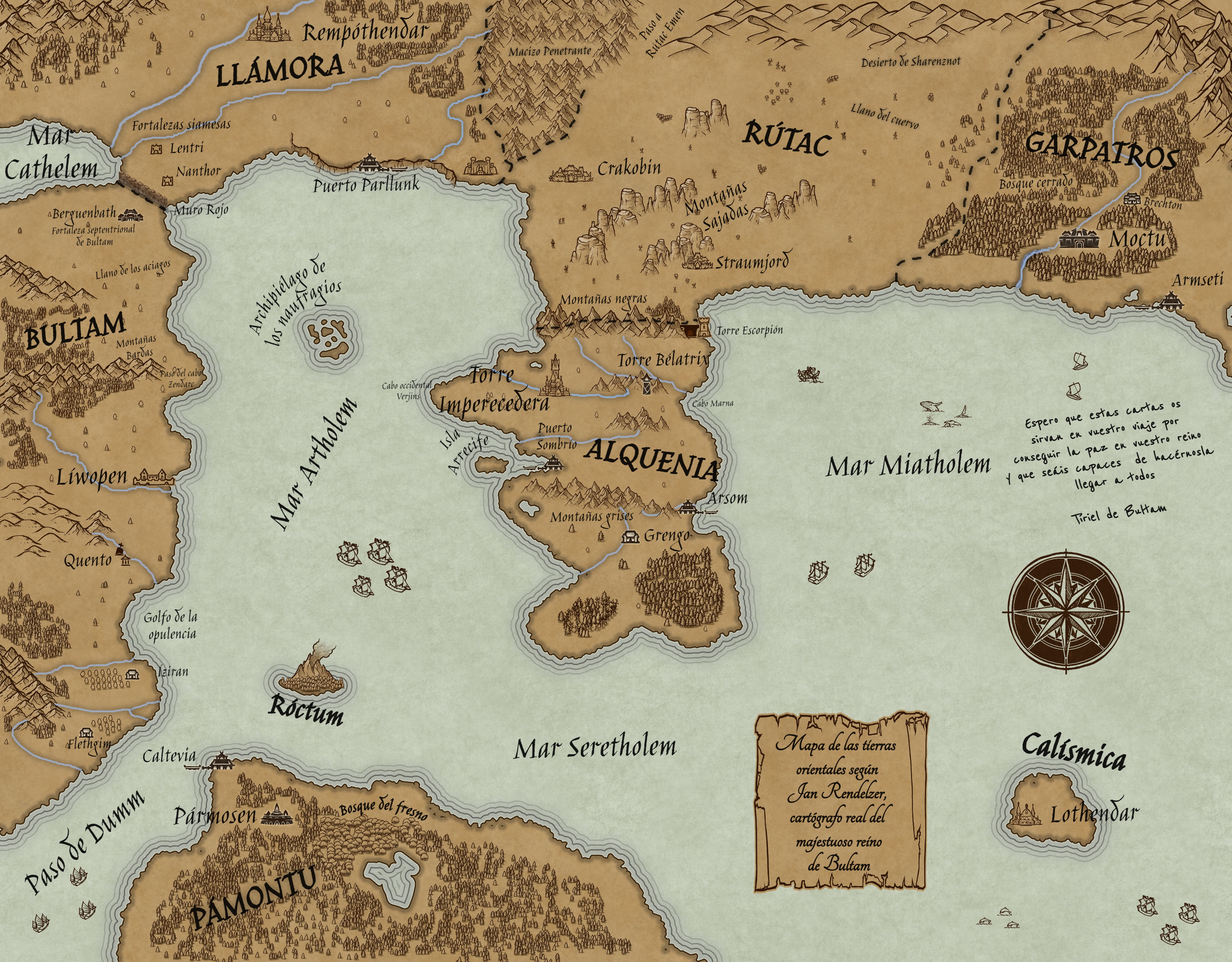 Mapa del mundo de Alquenia